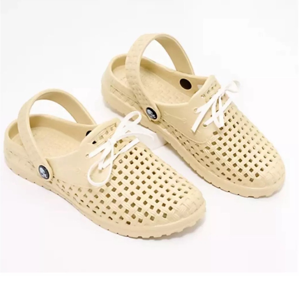 Barbara King Sole Steppers All-Weather Slip On Gardening Shoes Khaki Size Large
